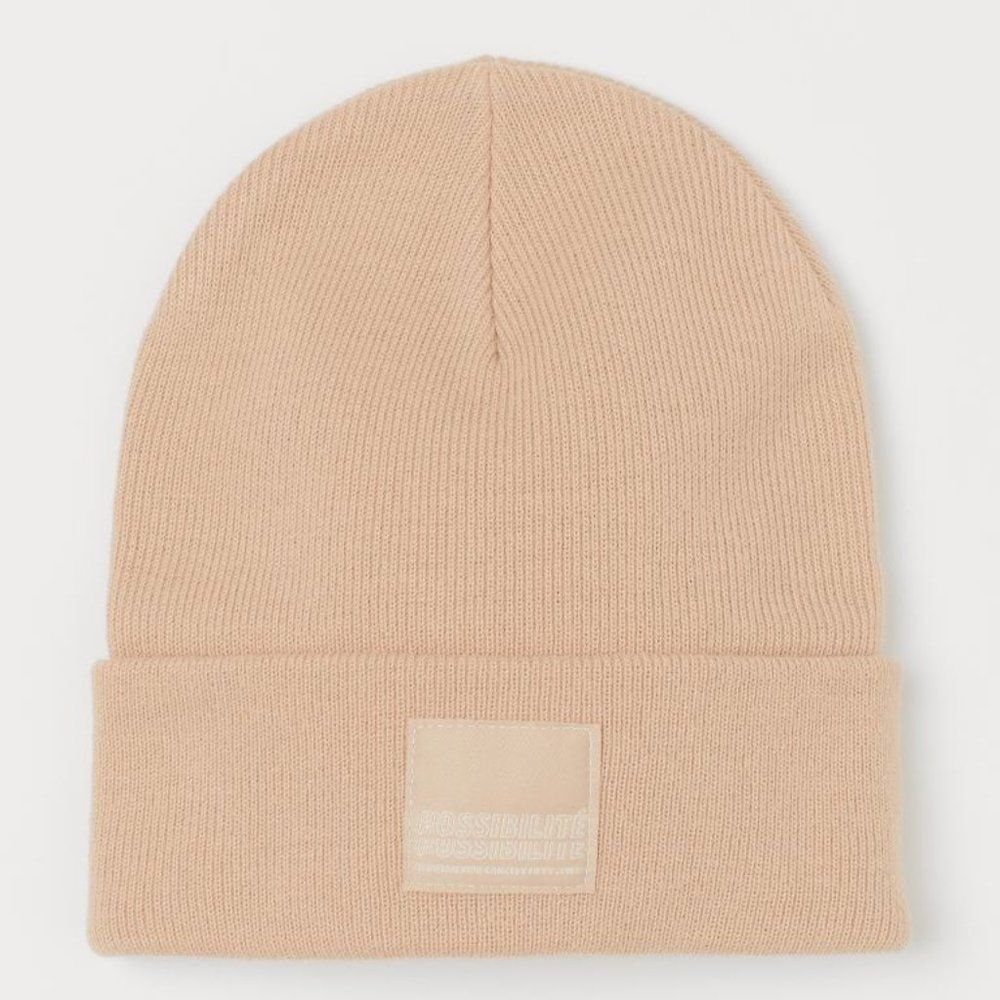 NEW H&M Fine Knit Hat Beige/Possibilite